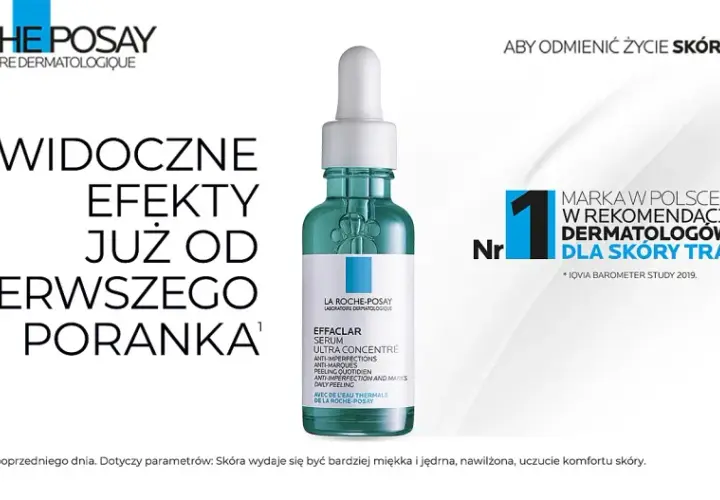 La Roche-Posay Effaclar Serum: jak stosować? Widoczne efekty już od pierwszego poranka. Marka nr 1 w rekomendacjach dermatologów dla skóry trądzikowej.